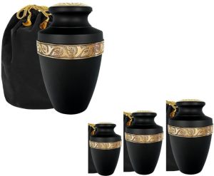 Black Aluminium Cremation Urn
