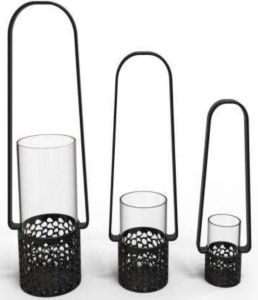 Black Aluminum &AMP; Glass Hanging Lantern