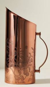 Embossed Copper Water Jug