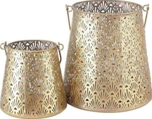 Golden Iron Mesh Hanging Lantern