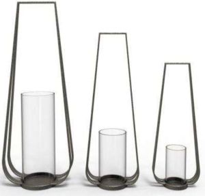 Grey Aluminum &AMP; Glass Hanging Lantern