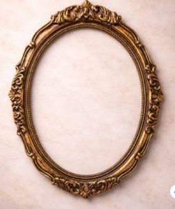 Oval Golden Mirror Frame
