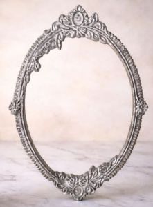 Oval Silver Mirror Frame