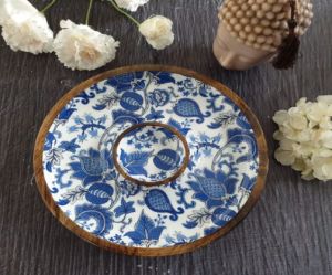 Wooden Round Dip Dish