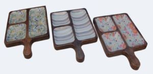 Wooden Square Pizza Platter