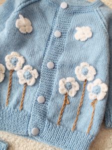 Blue Blossom Crochet Baby Gift Set