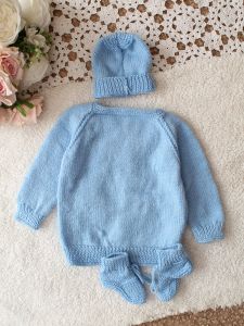 Blue Blossom Crochet Baby Gift Set