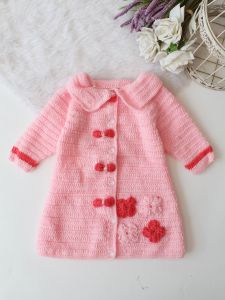 Floral Baby Coat Crochet Dress