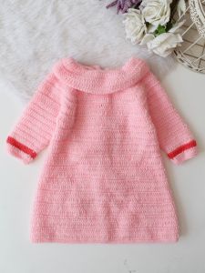 Floral Baby Coat Crochet Dress