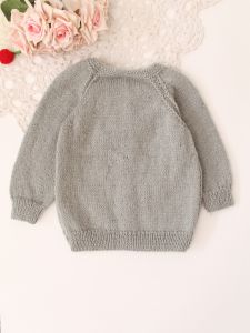 Handknitted Full Sleeves Floral Design Cardigan