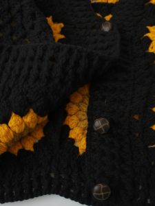 Handmade Crochet Sunflower Cardigan