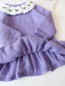 Lavender Crochet Baby Frill Dress