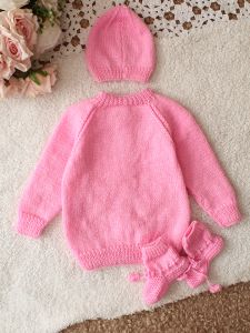 Pink Blossom Crochet Baby Gift Set