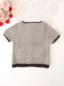 Teddy Pocket Crochet Baby Cardigan