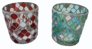 Decorative Mosaic Glass Tealight Holder