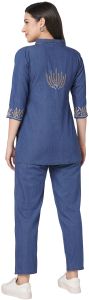 Ladies Blue Denim Co-ord Set