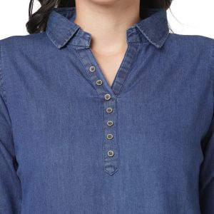Ladies Blue Denim Co-ord Set