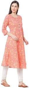Ladies Floral Printed Cotton Kurti