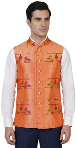 Mens Paithani Silk Jacket