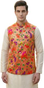 Mens Paithani Silk Jacket