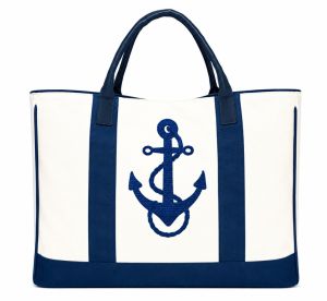 Designer Cotton Canvas Beach Tote Bag