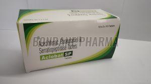 Aceclofenac 100mg Paracetamol 325mg Serratiopeptidase 10mg Tablets