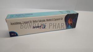 Aceclofenac Linseed Oil Methyl Salicylate Menthol And Capsaicin Gel