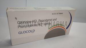 Cetirizine Hydrochloride, Paracetamol And Phenylephrine Hydrochloride Tablets