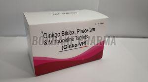 Ginkgo Biloba Piracetam Vinpocetine Tablets