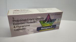 Propranolol Hydrochloride 40mg And Flunarizine 10mg Capsules