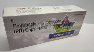 Propranolol Hydrochloride 40mg Extended Release Capsules
