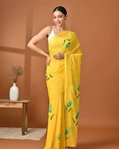 Nature Print Cotton Saree