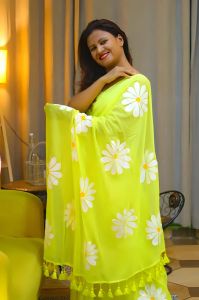 Nature Print Cotton Saree