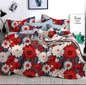 Digital 90 X 100 Pillow Cover and Bedsheet Set