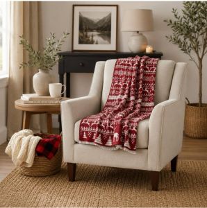 Alpine Holiday Throw Blanket