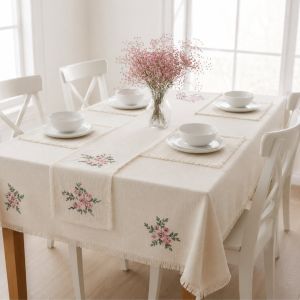 Blossom Embroidered Table Linen