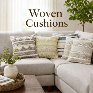 Boho Textured Woven Cushion Cover