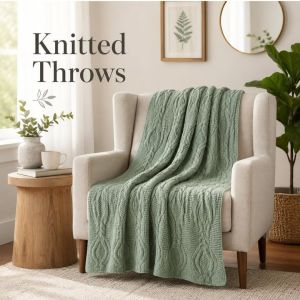 Cable Knit Throw Blanket