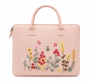 Floral Hand Embroidered Laptop Bag