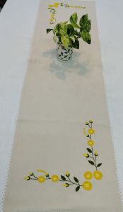 Floral Hand Embroidered Table Runner