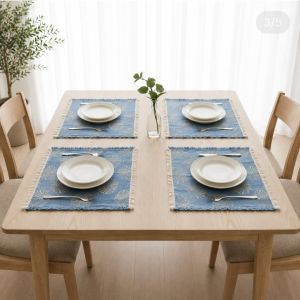 Fringed Floral Dining Placemat Set