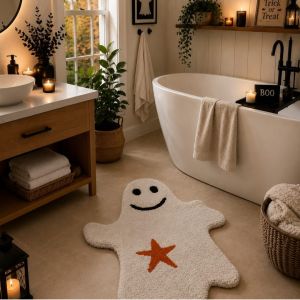 Ghost Shape Tufted Floor Mat