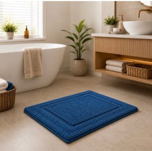 Royal Blue Tufted Bath Mat