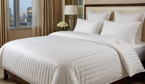 Satin Stripe Hotel Bedding Set
