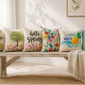 Vibrant Seasonal Printed Cushion Cover