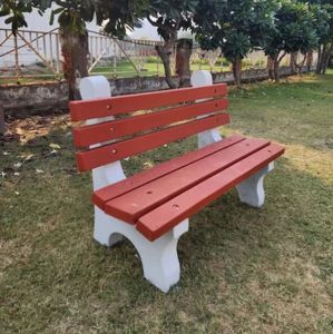 RCC Precast Concrete Bench with Backrest