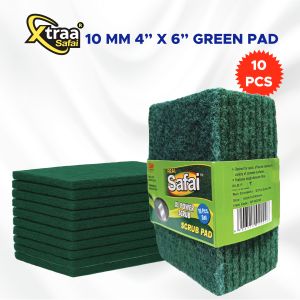 10 Mm Jumbo Green Scrub Pad Set