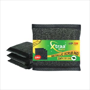 18 Mm Black Metallic Scrub Pad Set