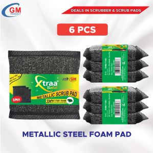 18 Mm Black Metallic Scrub Pad Set