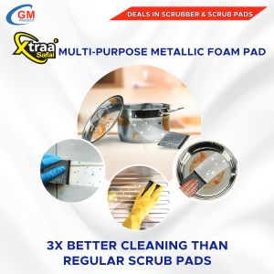 18 Mm Black Metallic Scrub Pad Set